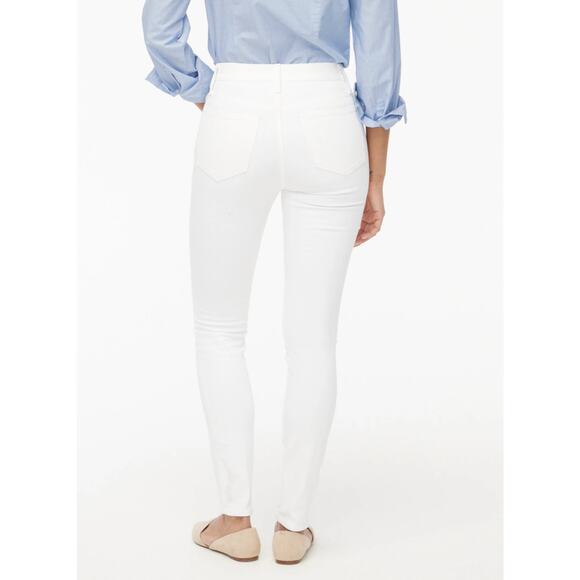 NWT J.Crew 9” Mid Rise Skinny Jeans In Signature Stretch White Size 27 - Picture 2 of 8